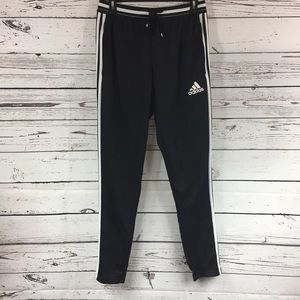 Adidas Mens Black Warm Up Pants 3 Stripe Medium